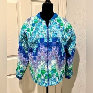Handmade Quilt Coat Vintage Quilted Jacket Chore Barn Coat Patchwork Reversible
